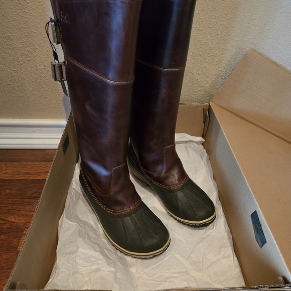 s-l1200.jpg SOREL SLIMPACK RIDING TALL BOOTS. Umber British Tan. Womens size 8 New With Tags